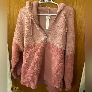 Pink pull over hoodie